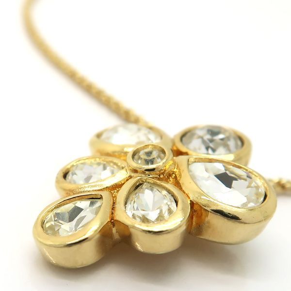 Christian Dior Necklace GP Vintage Germany Transparent Stone — view 5