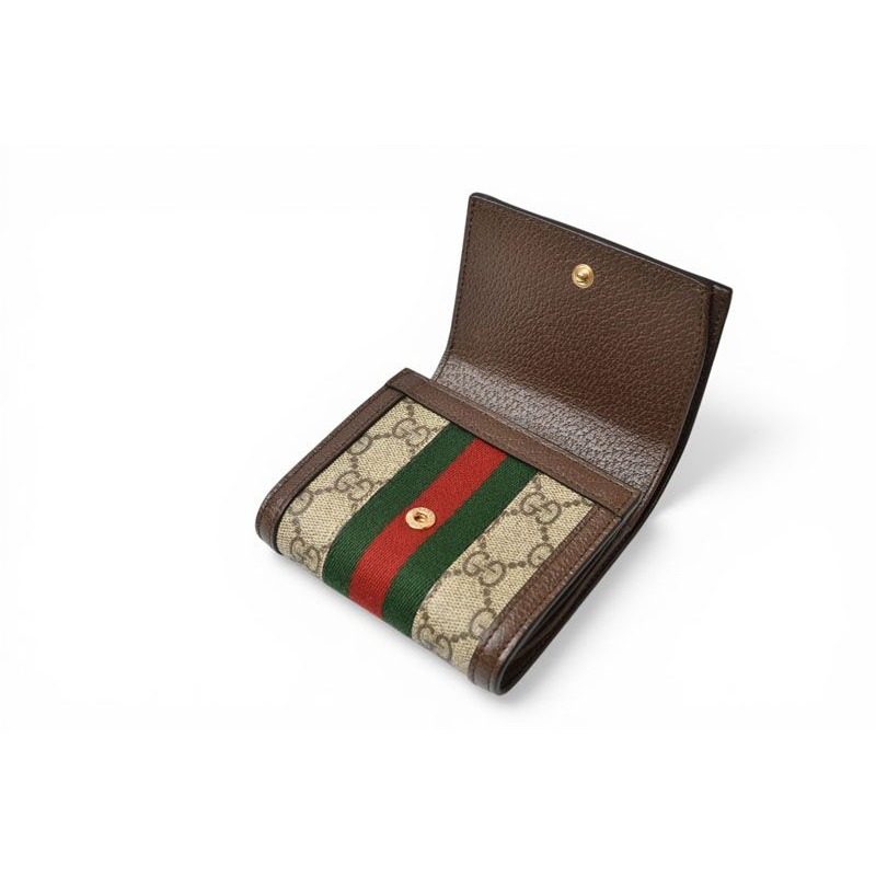Gucci Wallet Bifold Ophidia Beige Ebony GG Supreme — view 2