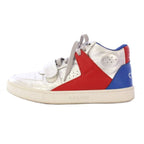Celine Velcro Strap Mid High Cut Sneakers Shoes Logo 39 Silver Color BB