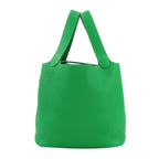 Hermes Picotin Lock MM Monochrome So Green Hand Bag Taurillon Clemence Bamboo