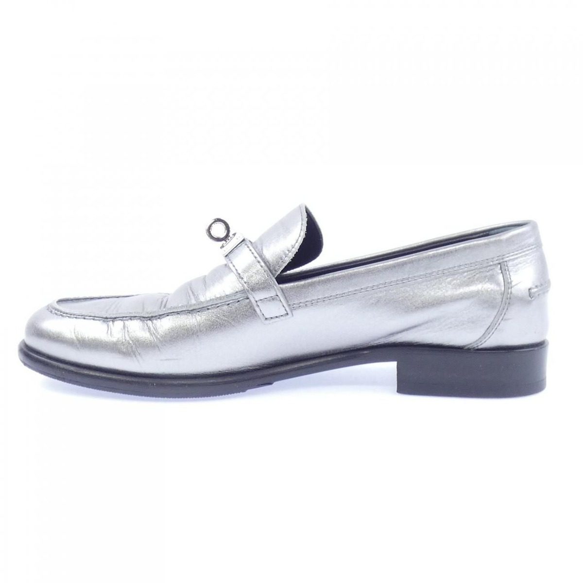 Hermes Shoes Loafers Silver — view 2