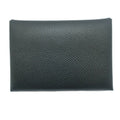 Hermes Calvi Duo Noir Black Epsom Card Case