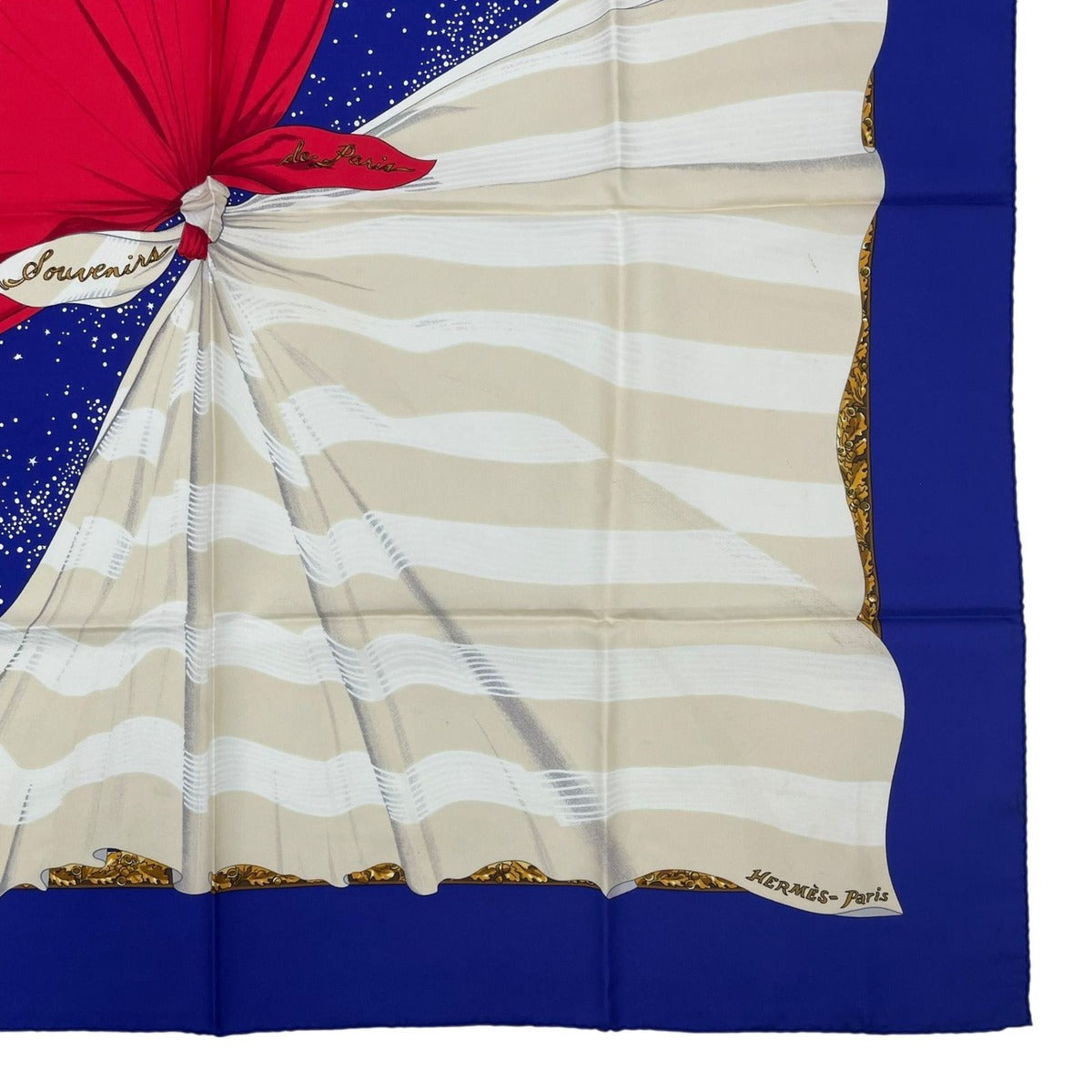 Hermes Scarf Silk Carre 90 Souvenirs de Paris Memories of Eiffel Tower — view 5