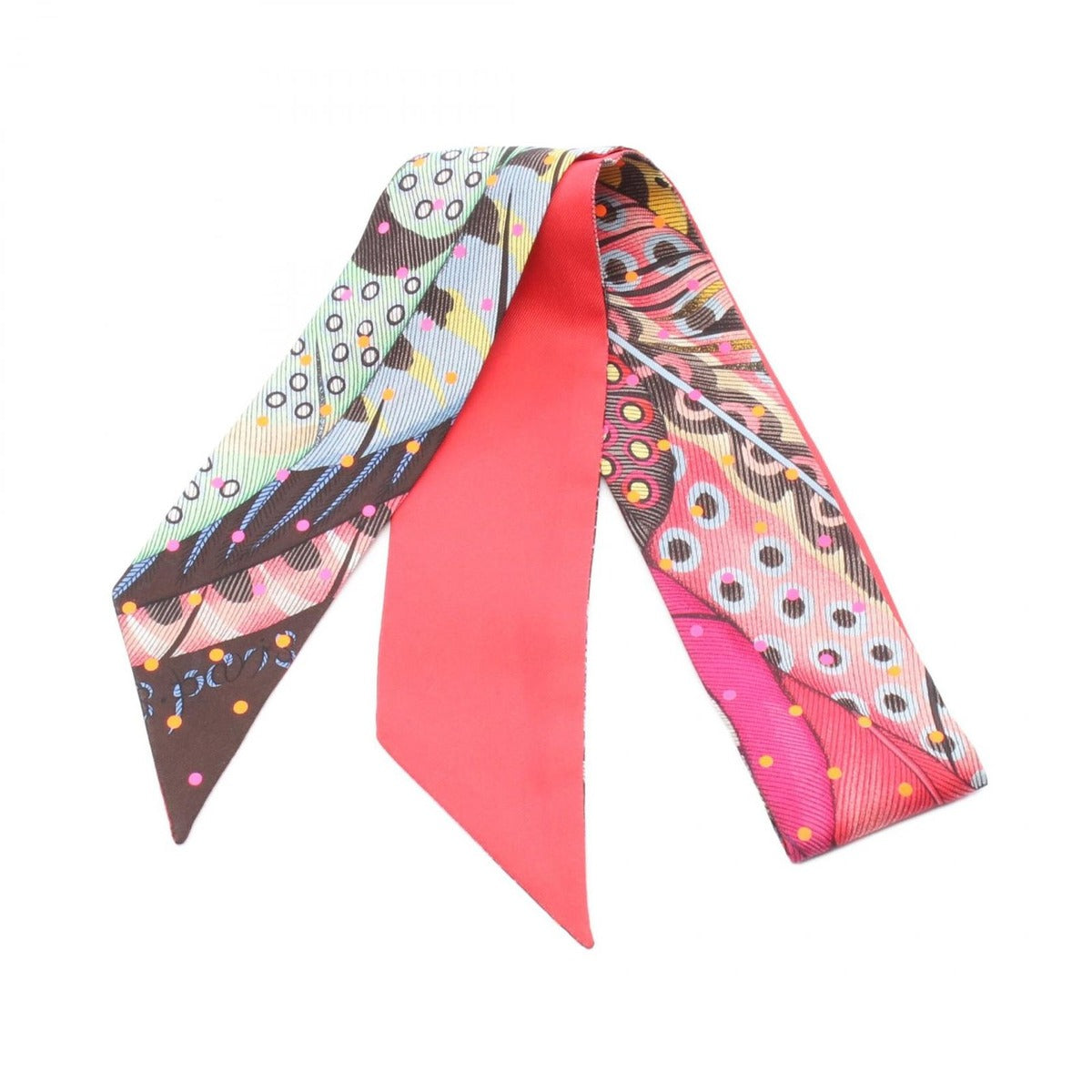 Hermes Scarf Twilly Bouclerie Moderne Plumetis Silk
