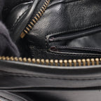 Chanel Shoulder Bag Stitch Black Lambskin Fringe — view 5