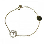 Fendi Bracelet Fs Accessories With Adjuster Brass Zirconia