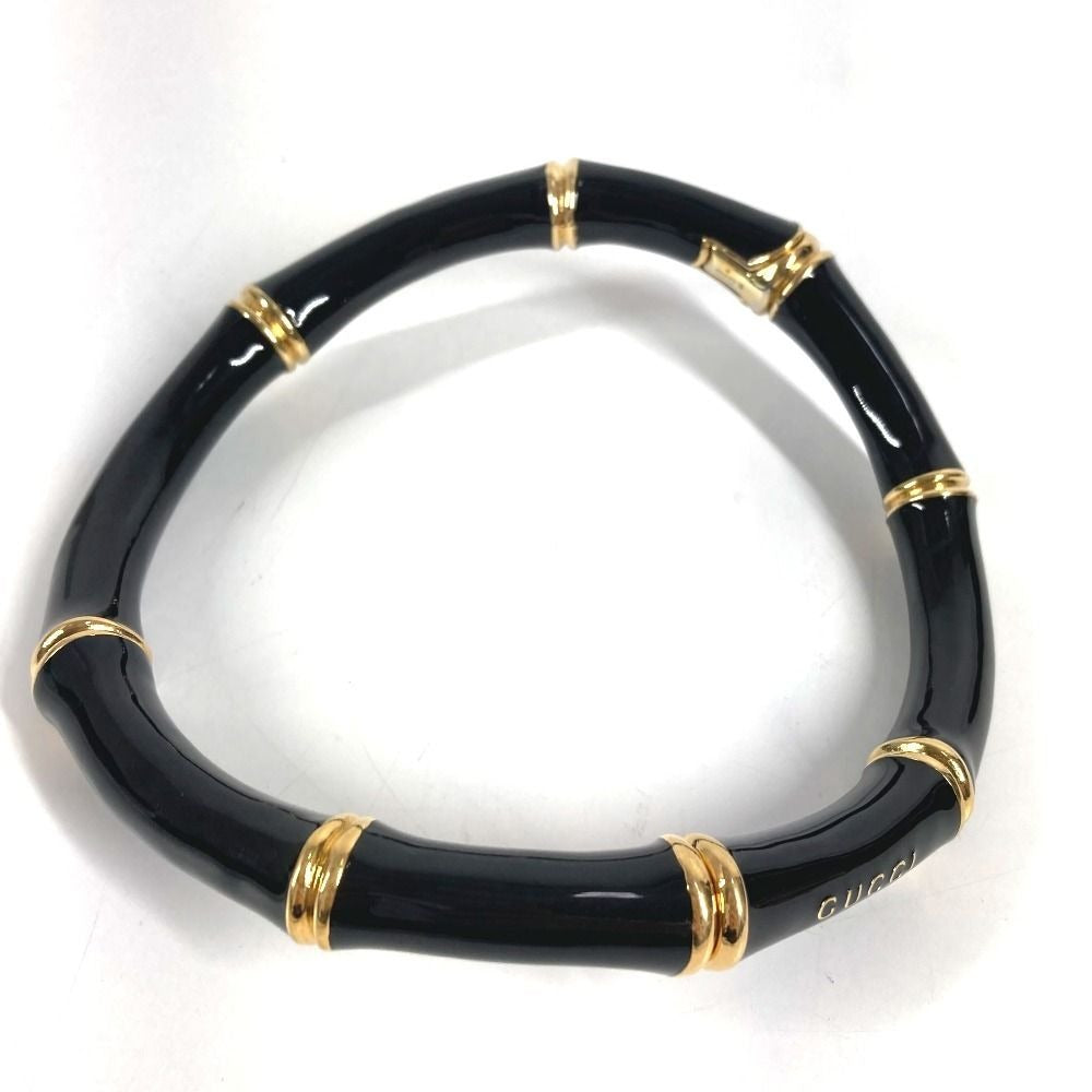 Gucci Necklace Bamboo Logo Choker Aluminum Black