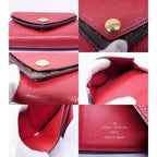 Louis Vuitton Portefeuille Double Leather Compact Wallet Red — view 5