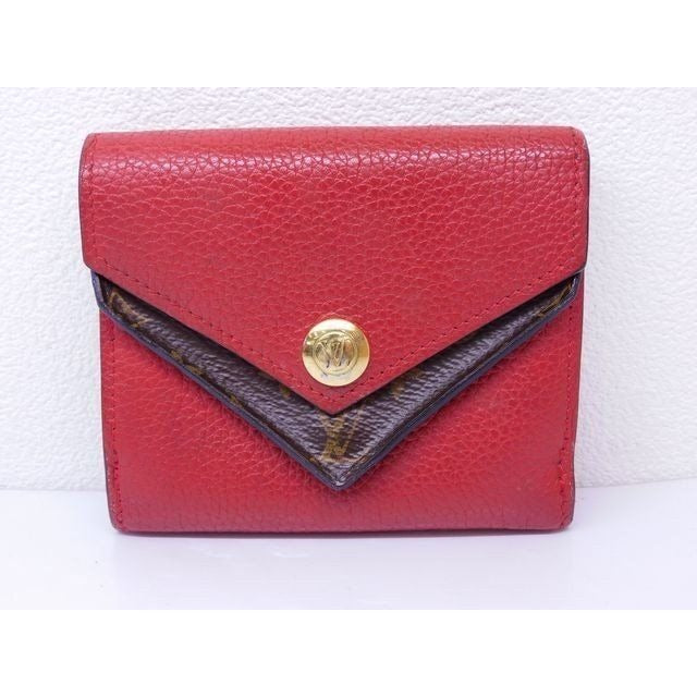 Louis Vuitton Portefeuille Double Leather Compact Wallet Red
