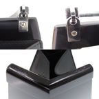 Louis Vuitton Plastic Leather Black Silver Hardware Handbag 0745 — view 9
