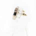 Chanel Metal CC Logo Rhinestone Circle Earrings Silver — view 3