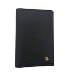 Chanel Passport Case CC Logo Classic Leather Black