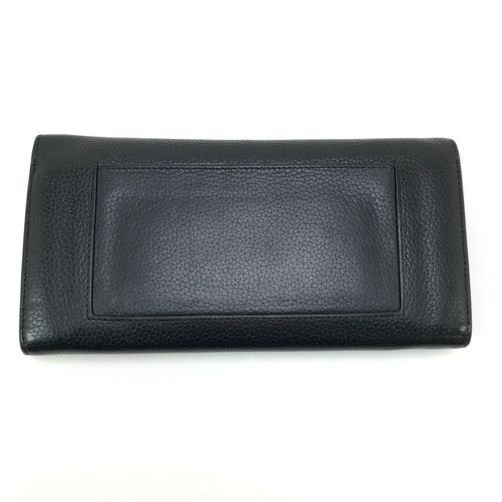 Celine Long Wallet Large Flap Multifunction Black Yellow — view 3