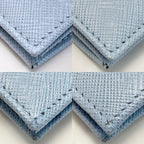 Prada Saffiano Leather Wallet 1 Mv025 sky Blue Bifold Long — view 6