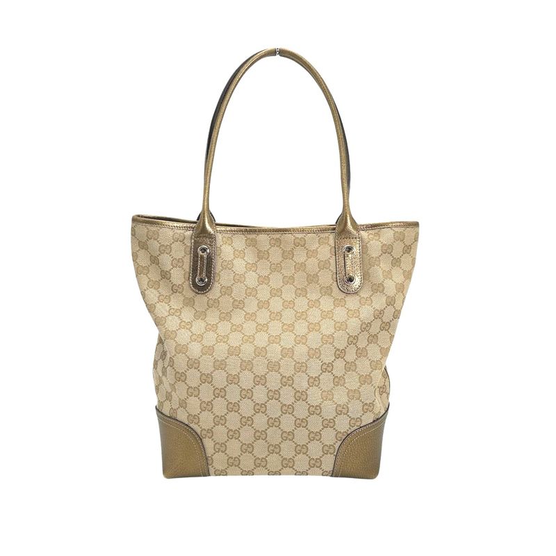Gucci Handbag Canvas Tote Bag Beige — view 2