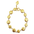 Chanel Coco Mademoiselle Logo Round Coin Gold Plated Necklace — view 2