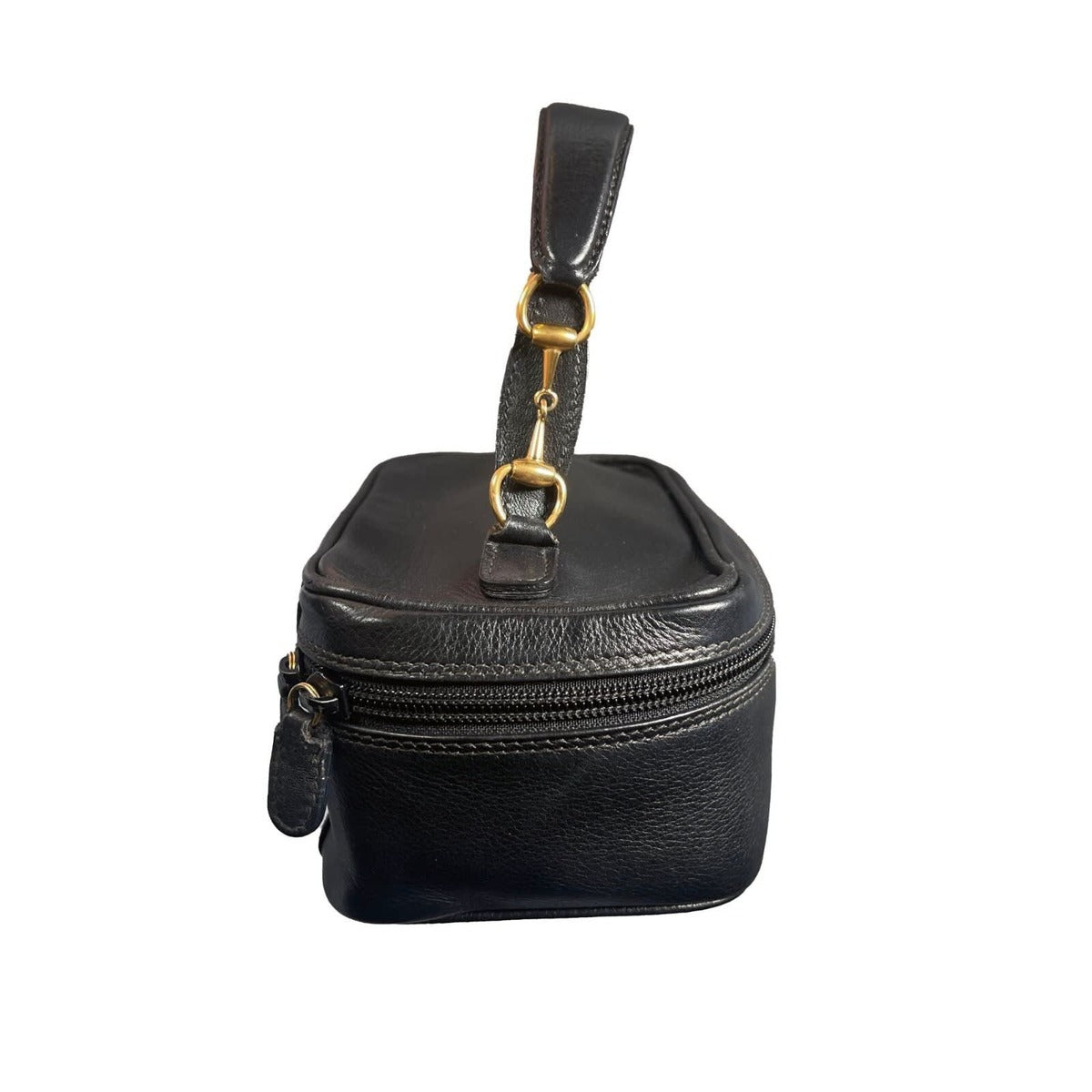 Gucci GG Horsebit Mini Bag Vanity Cosmetic Pouch Case Leather Black — view 4