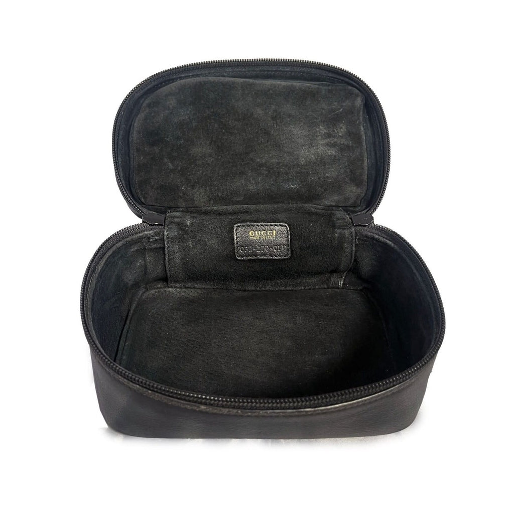 Gucci GG Horsebit Mini Bag Vanity Cosmetic Pouch Case Leather Black — view 7