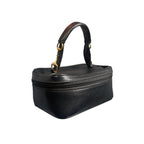 Gucci GG Horsebit Mini Bag Vanity Cosmetic Pouch Case Leather Black