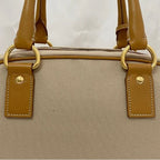 Prada 2-Way Boston Bag Beige Orange Corda Cuoio — view 2