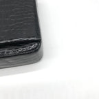 Gucci Croco Center Split Logo Shoulder Bag Black — view 5