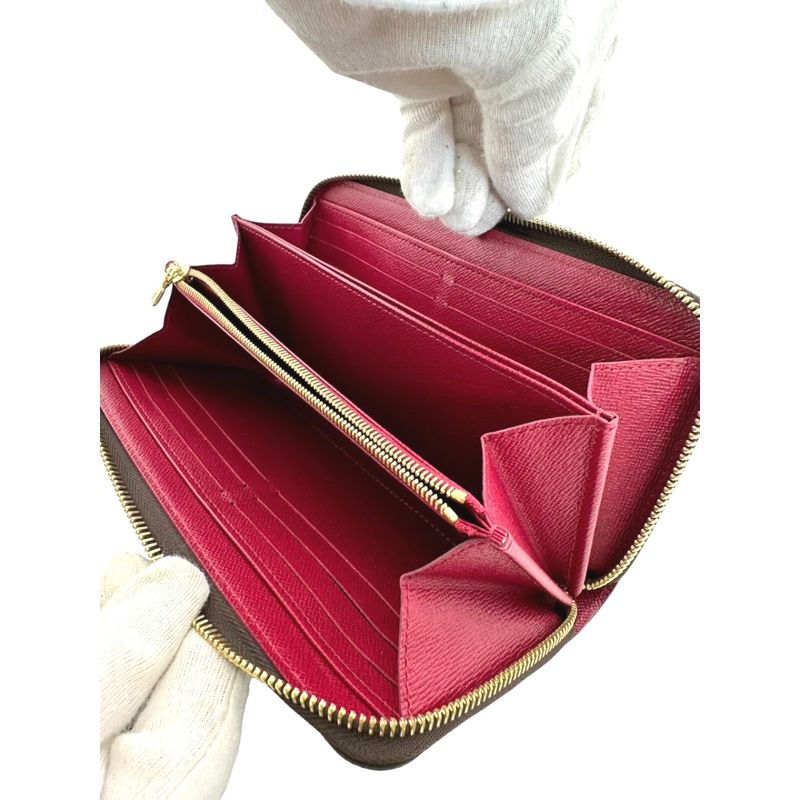 Louis Vuitton Monogram Round Zipper Fuchsia Long Wallet — view 9