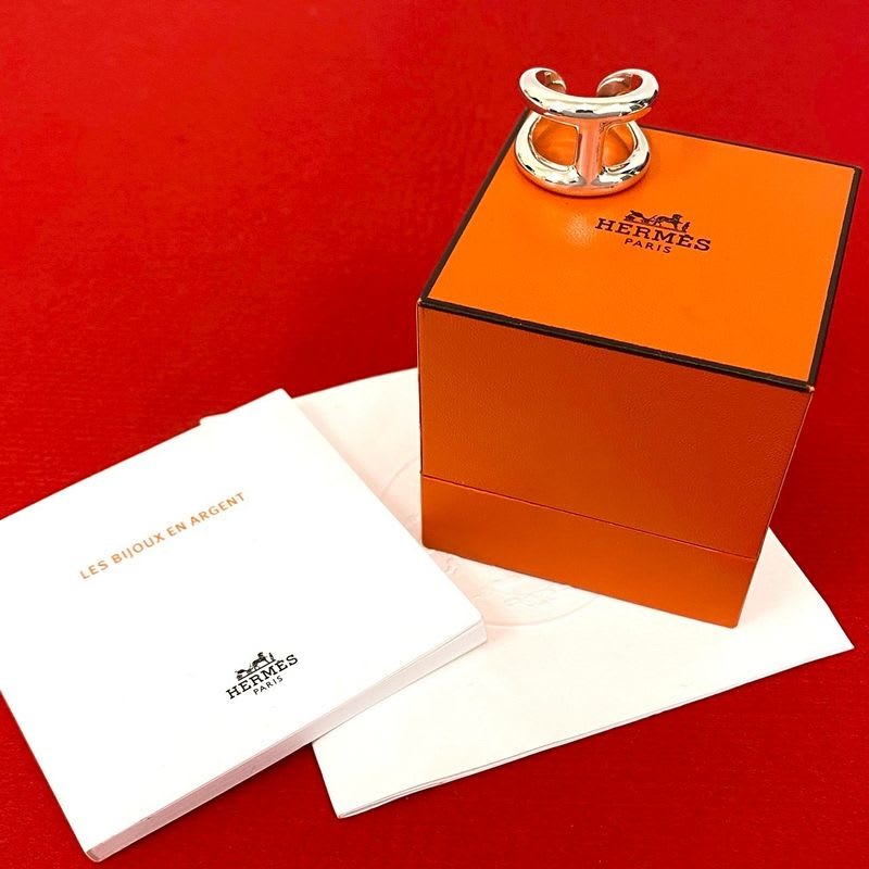 Hermes Osmozu GM Silver 925 Ring No 17 Accessories