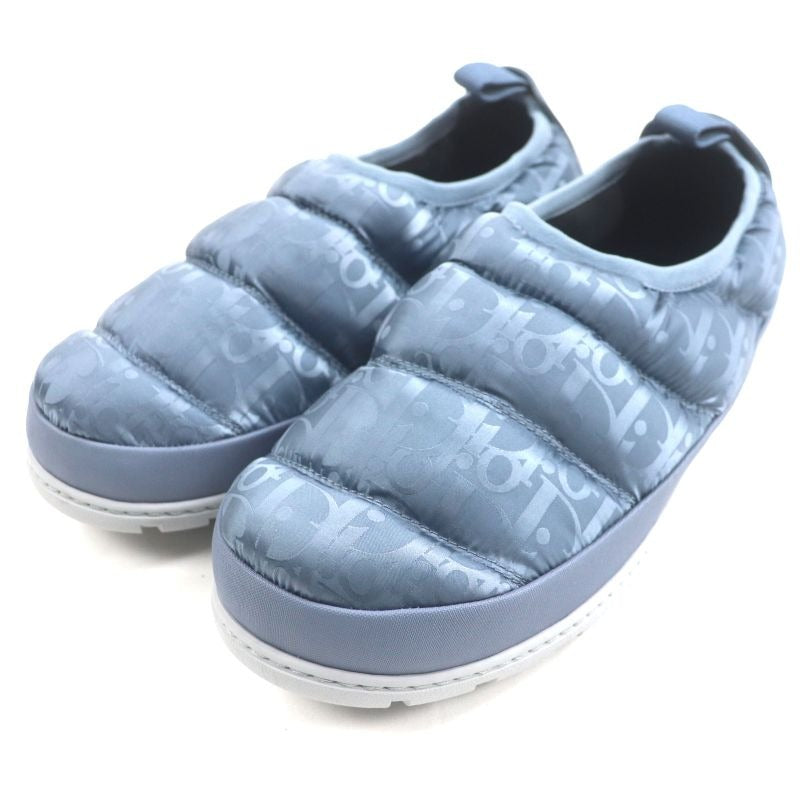 Dior Homme Nylon Leather Oblique Padet Snow Slipper Slip-on Blue Grey 41