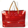 Louis Vuitton Shoulder Bag Reed GM Monogram Vernis Canvas Red