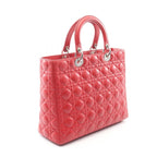 Dior Handbag Lady Large Cannage Red Leather 2-Way — view 2
