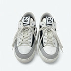 Louis Vuitton Charlie Line Monogram Sneakers Shoes Leather White Gray Black — view 2