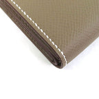 Hermes Bearn Mini Etoupe Vaux Epson Gold Hardware H Logo Wallet — view 7