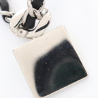 Chanel Necklace CC Logo Stainless Steel Leather Silver Black Yellow — view 8