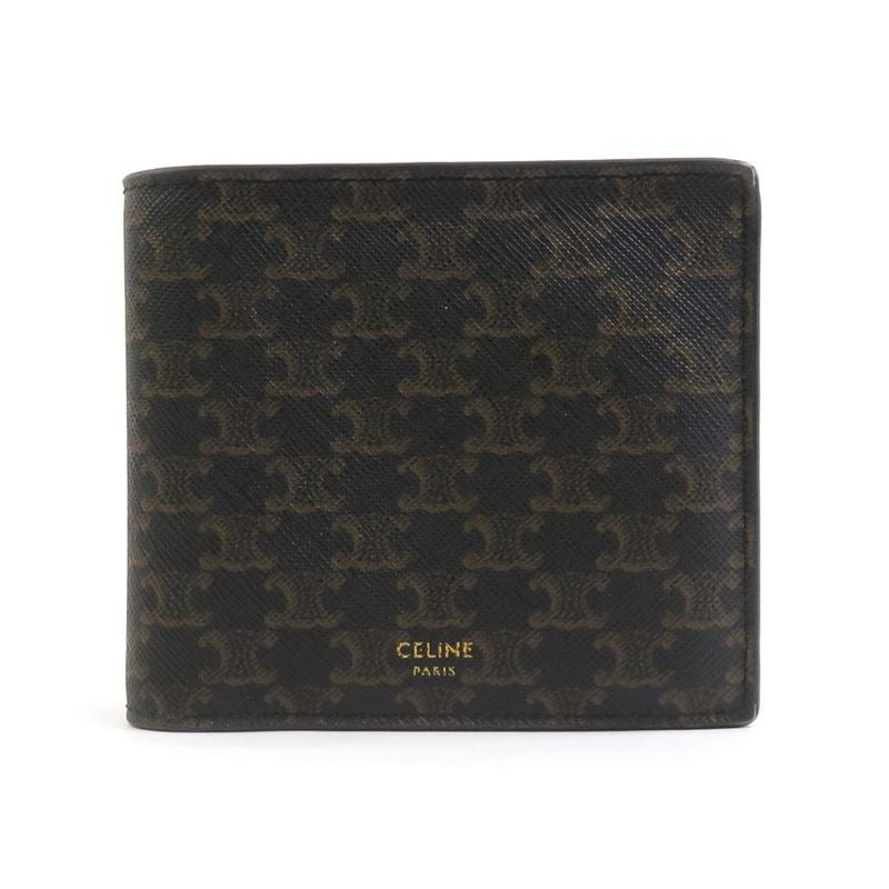 Celine Triomphe Bi-Fold Black Wallet