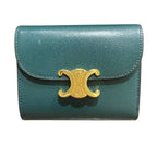 Celine Triomphe Small Flap Compact Wallet Trifold