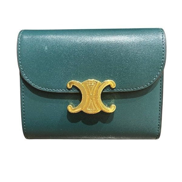 Celine Triomphe Small Flap Compact Wallet Trifold