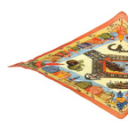 Hermes Scarf Silk Pleats Charmes Des Plages Normandes Charm of the Normandy — view 2