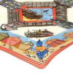 Hermes Scarf Silk Pleats Charmes Des Plages Normandes Charm of the Normandy — view 5
