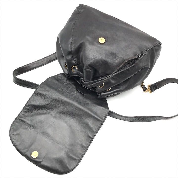 Chanel Jumbo CC Logo Mark Backpack Lambskin Black — view 7