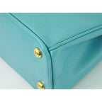 Prada Saffiano Leather 2-Way Shoulder Bag Pochette Turquoise — view 4
