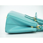 Prada Saffiano Leather 2-Way Shoulder Bag Pochette Turquoise — view 5