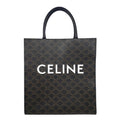 Celine Tote Shoulder Bag Medium Vertical Cabas Triomphe Black Brown