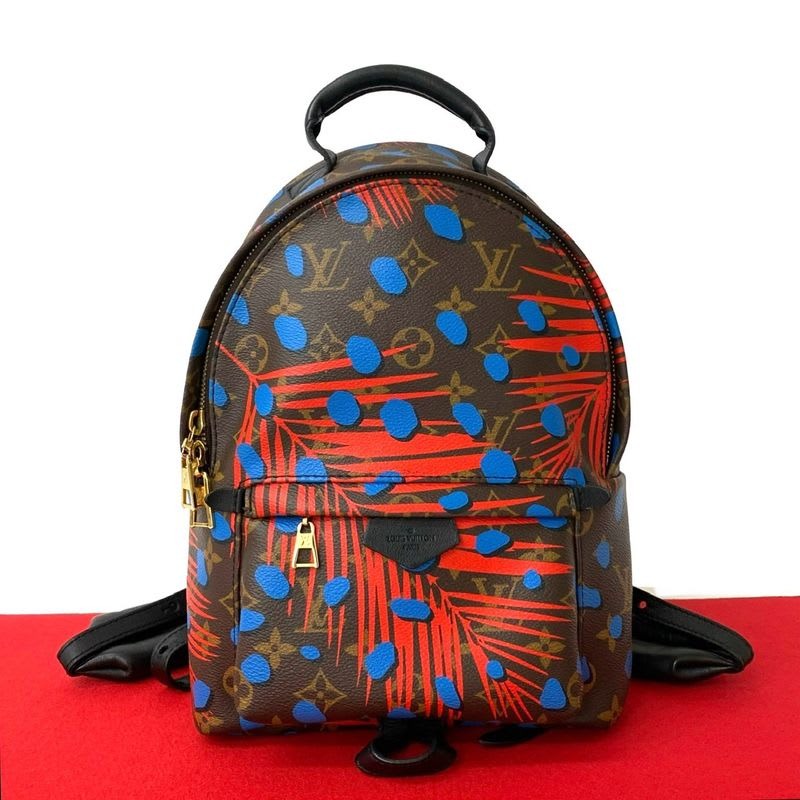 Louis Vuitton Palm Springs Monogram Jungle Dot Leather Backpack Daypack — view 2