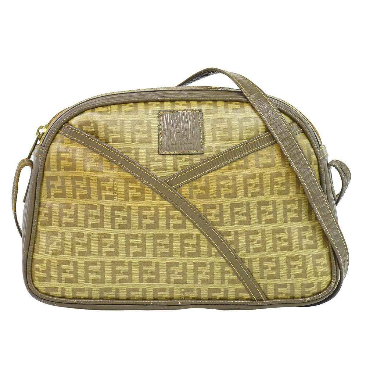 Fendi Zucca Shoulder Bag Pochette Brown