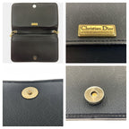 Christian Dior Honeycomb Pattern Chain Shoulder Bag Black — view 6