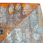 Hermes Scarf Silk Carre 140 les Legendes de L'arbre Tree Legend Orange Box — view 4