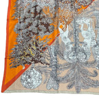 Hermes Scarf Silk Carre 140 les Legendes de L'arbre Tree Legend Orange Box — view 5