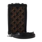 Louis Vuitton Vertical Soft Trunk Shoulder Bag Leather Monogram Tuftage