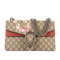 Gucci Blooms Dionysus Beige Burgundy Supreme Canvas Shoulder Bag