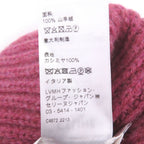 Celine Cashmere Triomphe Beanie Knit Cap Pink Hat — view 8